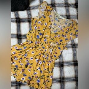 Umgee Tan Floral Romper